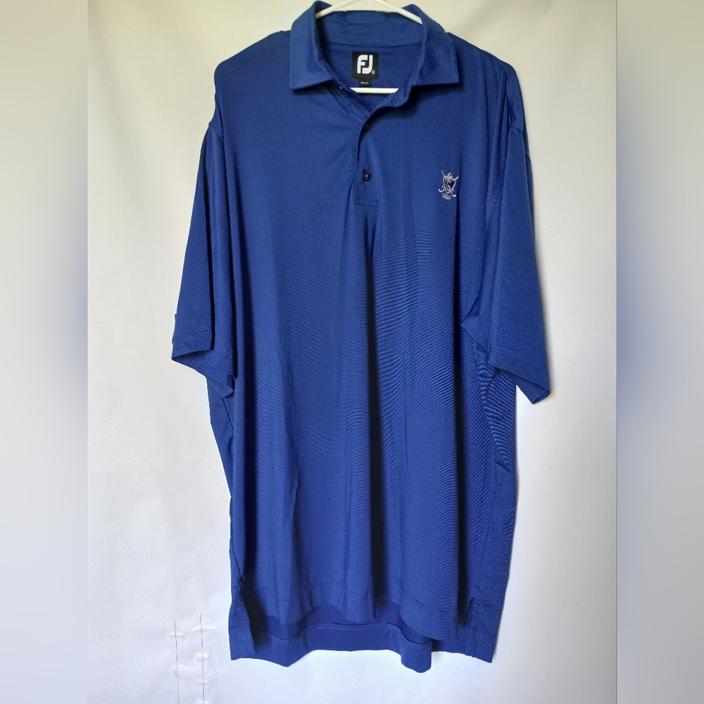 Foot Joy Golf/Polo Mens Shirt Size L Color Blue with Microstripe